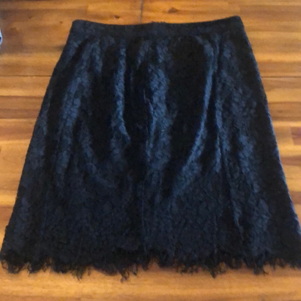 Black lace A line skirt size Large.